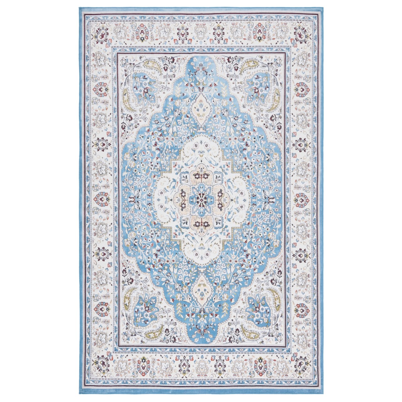 Safavieh Tucson Collection Tsn136K Turquoise / Beige Rug Traditional Non-Slip